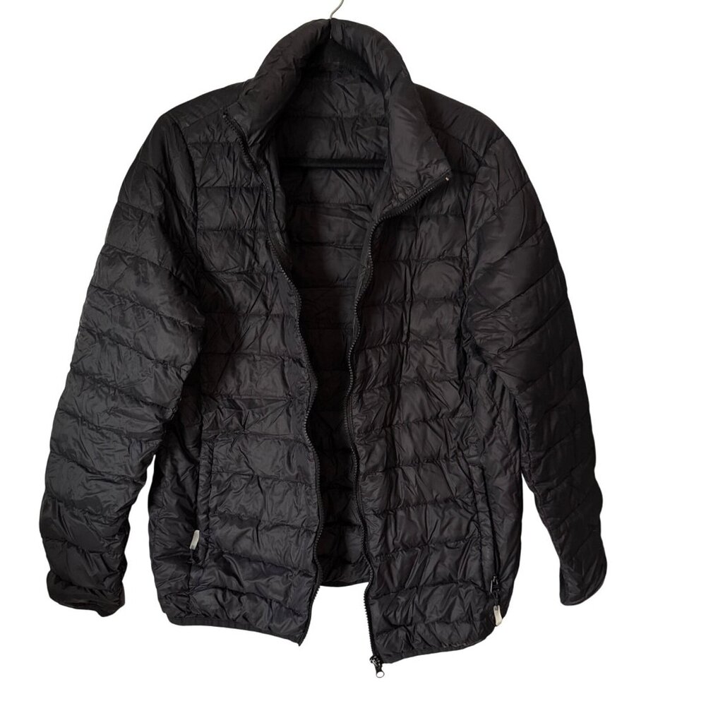 Packable Black Down Jacket Mens Mediumlightweight… - image 1